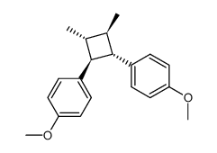 anti-(1α,2β,3α,4β)-1,2-bis(4-methoxyphenyl)-3,4-dimethylcyclobutane Structure