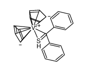 [V(bis(η-5-cyclopentadienyl))(η-2-C,S-thiobenzophenone)] Structure