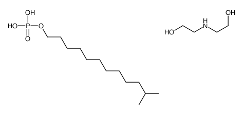 2-(2-hydroxyethylamino)ethanol,11-methyldodecyl dihydrogen phosphate Structure
