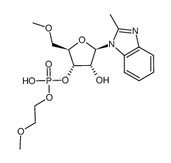 1-(5'-O-methyl-β-D-ribofuranosyl)-2-methylbenzimidazole 3'-(2-methoxyethyl)phosphate Structure