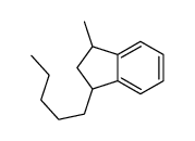 1-methyl-3-pentyl-2,3-dihydro-1H-indene结构式