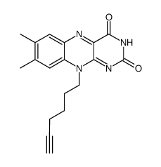 10-(hex-5-yn-1-yl)-7,8-dimethylbenzo[g]pteridine-2,4(3H,10H)-dione Structure