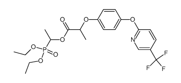 α-(O,O-diethylphosphono)ethyl α'-4-(5'-trifluoromethylpyridin-2-yloxy)phenoxypropionate结构式