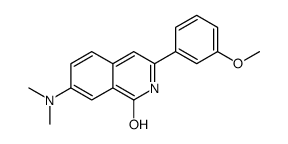 1(2H)-Isoquinolinone, 7-(dimethylamino)-3-(3-methoxyphenyl)- structure