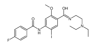 N-[2-(diethylamino)ethyl]-4-[(4-fluorobenzoyl)amino]-5-iodo-2-methoxybenzamide Structure