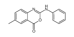 6-Methyl-2-phenylamino-4H-3,1-benzoxazin-4-one Structure