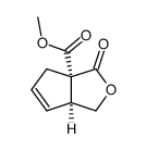 1-oxo-6a-carbomethoxy-1,3,3a,6a-tetrahydrocyclopenta(c)furan Structure