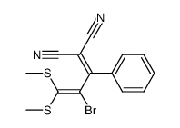 2-(2-bromo-3,3-bis(methylthio)-1-phenylallylidene)malononitrile结构式