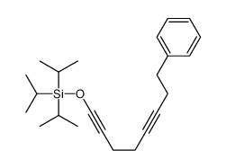 8-phenylocta-1,5-diynoxy-tri(propan-2-yl)silane结构式