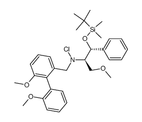 (1R,2R)-1-((tert-butyldimethylsilyl)oxy)-N-chloro-N-((2',6-dimethoxy-[1,1'-biphenyl]-2-yl)methyl)-3-methoxy-1-phenylpropan-2-amine结构式