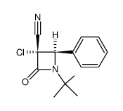 (E)-3-Chloro-3-cyano-N-tert-butyl-4-phenyl-2-azetidinone Structure