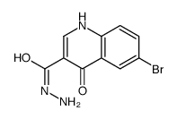 6-Bromo-4-hydroxy-3-quinolinecarbohydrazide Structure