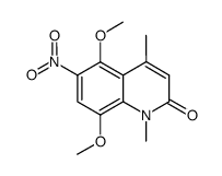 1,4-dimethyl-5,8-dimethoxy-6-nitro-2(1H)-quinolin-2-one Structure