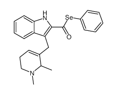 Se-phenyl 3-((1,2-dimethyl-1,2,5,6-tetrahydro-3-pyridyl)methyl)-1H-2-indolecarboselenoate结构式