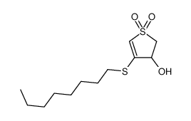 4-octylsulfanyl-1,1-dioxo-2,3-dihydrothiophen-3-ol结构式