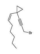 1-(3-Bromo-prop-1-ynyl)-1-((Z)-hept-1-enyl)-cyclopropane结构式