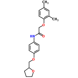 2-(2,4-Dimethylphenoxy)-N-[4-(tetrahydro-2-furanylmethoxy)phenyl]acetamide Structure