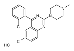 6-chloro-4-(2-chlorophenyl)-2-(4-methylpiperazin-1-yl)quinazoline,hydrochloride结构式