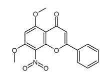 5,7-dimethoxy-8-nitro-2-phenylchromen-4-one Structure