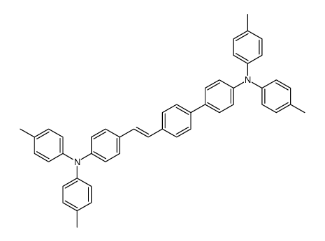 4'-[2-[4-[Bis(4-methylphenyl)amino]phenyl]ethenyl]-N,N-bis(4-methylphenyl)-[1,1'-biphenyl]-4-amine structure