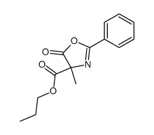 4-Oxazolecarboxylic acid,4,5-dihydro-4-methyl-5-oxo-2-phenyl-,propyl ester Structure