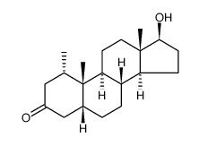 Androstan-3-one, 17-hydroxy-1-methyl-, (1α,5β,17β) Structure