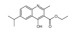 4-Hydroxy-6-isopropyl-2-methyl-quinoline-3-carboxylic acid ethyl ester结构式