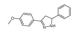 3-(4-methoxyphenyl)-5-phenyl-4,5-dihydro-1H-pyrazole结构式