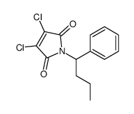 3,4-dichloro-1-(1-phenylbutyl)pyrrole-2,5-dione结构式