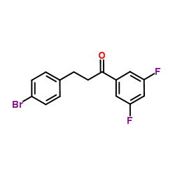 3-(4-Bromophenyl)-1-(3,5-difluorophenyl)-1-propanone结构式
