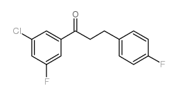 3'-CHLORO-5'-FLUORO-3-(4-FLUOROPHENYL)PROPIOPHENONE结构式