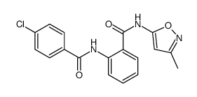 2-[(4-chlorobenzoyl)amino]-N-(3-methyl-1,2-oxazol-5-yl)benzamide Structure