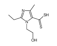 2-ethyl-3-(2-hydroxyethyl)-5-methylimidazole-4-carbodithioic acid Structure
