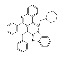 2-phenyl-3-[2-phenyl-1-[1-(piperidin-1-ylmethyl)benzimidazol-2-yl]ethyl]quinazolin-4-one Structure