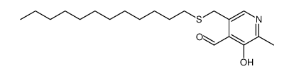 4-Pyridinecarboxaldehyde, 5-[(dodecylthio)methyl]-3-hydroxy-2-methyl结构式