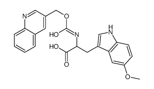 (2S)-3-(5-methoxy-1H-indol-3-yl)-2-(quinolin-3-ylmethoxycarbonylamino)propanoic acid结构式