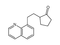 2-(2-quinolin-8-ylethyl)cyclopentan-1-one结构式