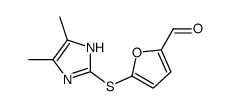 5-[(4,5-dimethyl-1H-imidazol-2-yl)sulfanyl]furan-2-carbaldehyde Structure