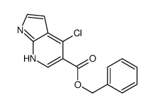 4-氯-1H-吡咯并[2,3-B]吡啶-5-羧酸苯甲酯结构式