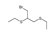 1-bromo-2,3-bis(ethylsulfanyl)propane Structure