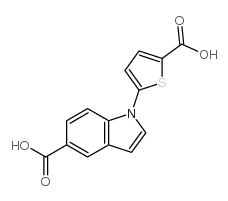 1-(5-Carboxythiophen-2-yl)-1H-indole-5-carboxylic acid Structure