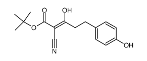 tert-butyl (Z)-2-cyano-3-hydroxy-5-(4-hydroxyphenyl)pent-2-enoate结构式