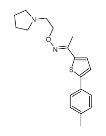 (E)-1-[5-(4-methylphenyl)thiophen-2-yl]-N-(2-pyrrolidin-1-ylethoxy)ethanimine Structure