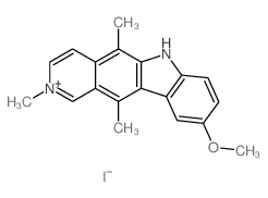 6H-Pyrido[4,3-b]carbazolium,9-methoxy-2,5,11-trimethyl-, iodide (1:1)结构式