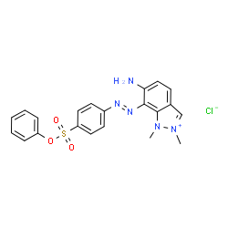 6-amino-1,2-dimethyl-7-[[4-(phenoxysulphonyl)phenyl]azo]-1H-indazolium chloride Structure