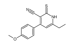 6-Ethyl-4-(4-methoxy-phenyl)-2-thioxo-1,2-dihydro-pyridine-3-carbonitrile Structure