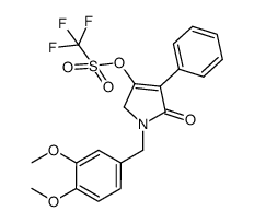 1-(3',4'-dimethoxybenzyl)-3-phenyl-4-trifluoromethanesulfonyl-1H-pyrrol-2(5H)-one结构式