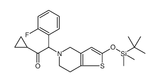Ethanone, 1-cyclopropyl-2-[2-[[(1,1-dimethylethyl)dimethylsilyl]oxy]-6,7-dihydrothieno[3,2-c]pyridin-5(4H)-yl]-2-(2-fluorophenyl) Structure