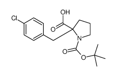 (R)-1-(TERT-BUTOXYCARBONYL)-2-(4-CHLOROBENZYL)PYRROLIDINE-2-CARBOXYLIC ACID结构式