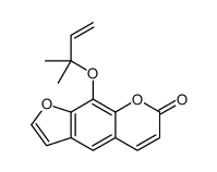 9-(2-methylbut-3-en-2-yloxy)furo[3,2-g]chromen-7-one结构式